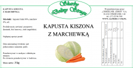 Ekologiczna kapusta kiszona z marchewką wiadro 3kg Brak