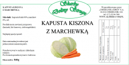 Ekologiczna kapusta kiszona z marchewką słoik 840g Brak