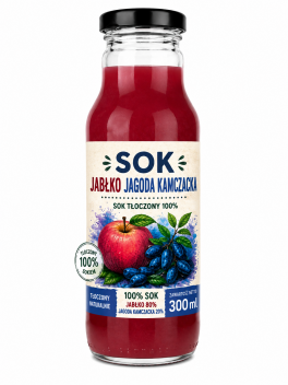 Sok tłoczony jabłko- jagoda kamczacka